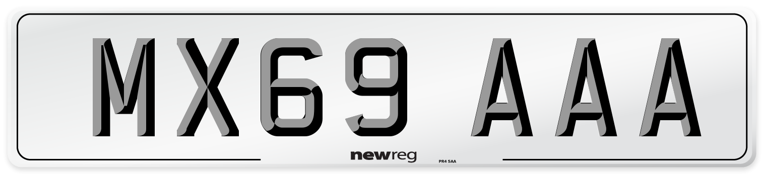 MX69 AAA Number Plate from New Reg
